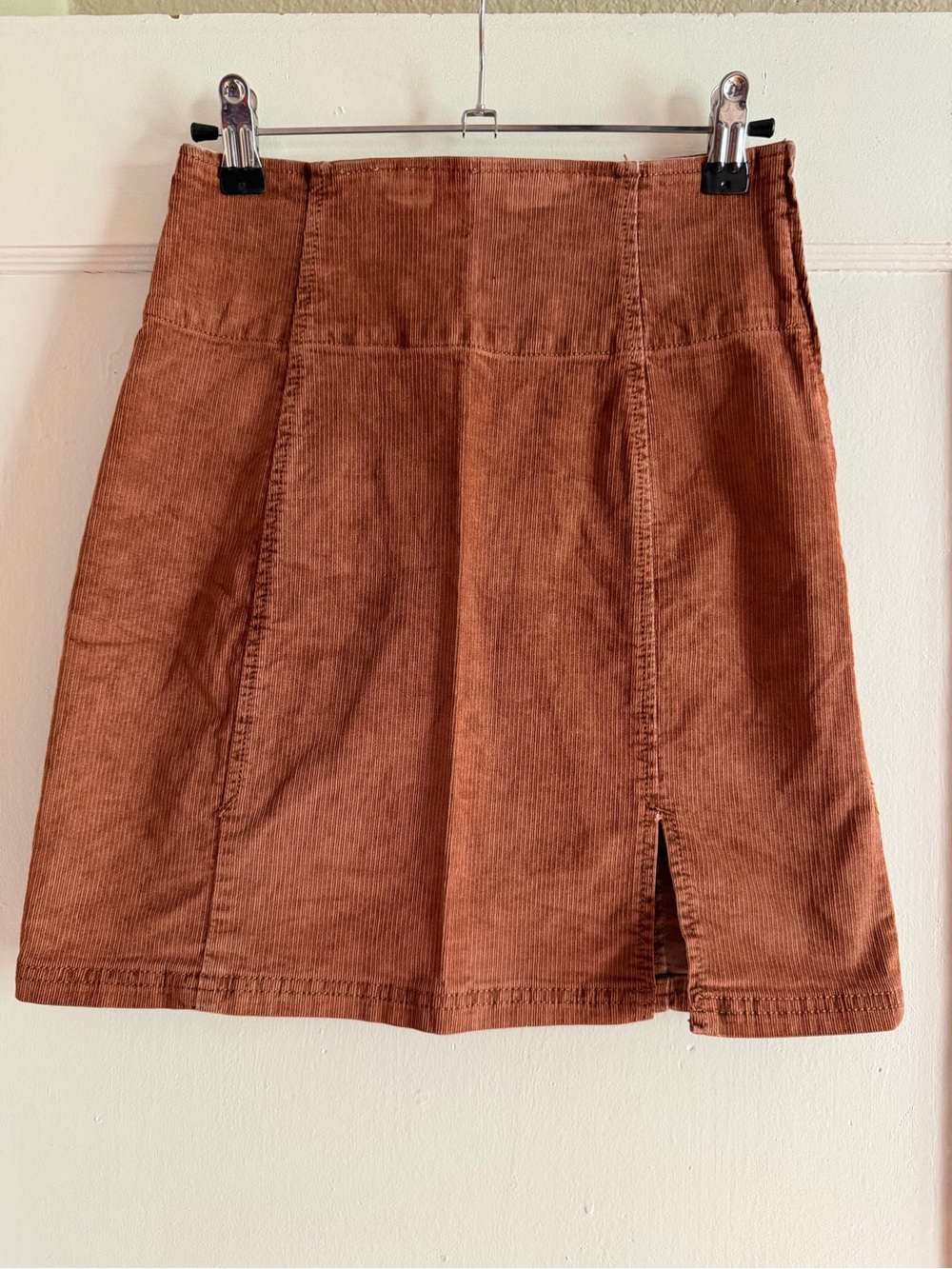 Free People Corduroy Mini Skirt with slit